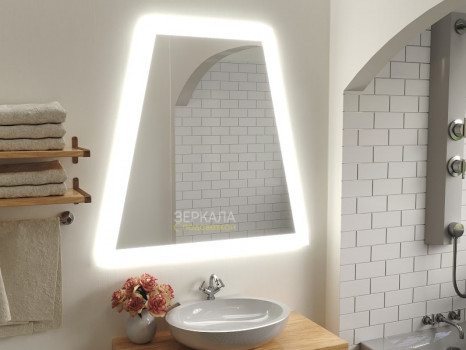 Зеркало в ванную комнату с подсветкой Гави 65х65 см