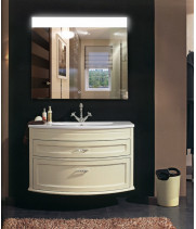 Зеркало в ванную с подсветкой Аврора размер 40 на 40 см